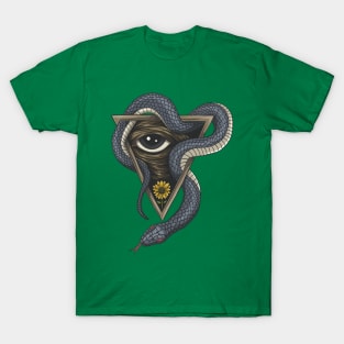 Snake One Eye Illustration T-Shirt